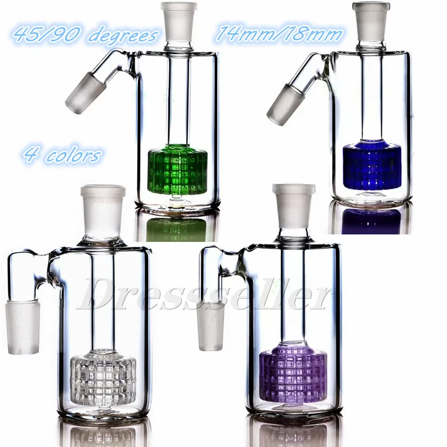 14mm 18mm klar blau grün lila Reifen Stil Shisha Ash Catcher berauschende Glas Dab Rigs Bong Glas Wasserpfeife Rauchwerkzeug