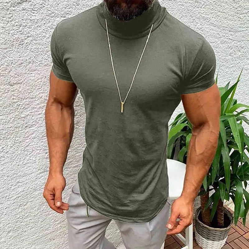 Short sleeve turtleneck men best sale
