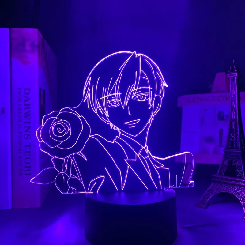 야간 조명 애니메이션 LED 가벼운 ouran 고등학교 호스트 클럽 룸 장식에 대 한 Tamaki Suoh 그림 아이가 Bithday 선물 만화 3D 램프 침실