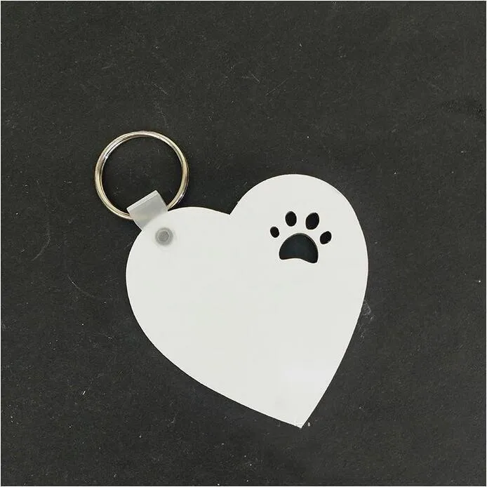 Wooden Sublimation Blank Keychain Pendant Double Sided Heat Transfer Pet Keychains Bag Decoration Wholesale