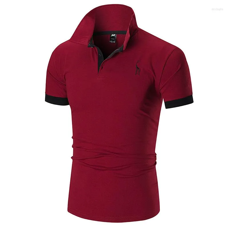 Camiseta de poli-teste de moda masculina para homens de alta qualidade bordo de camiseta de camiseta de camiseta grande de alta qualidade