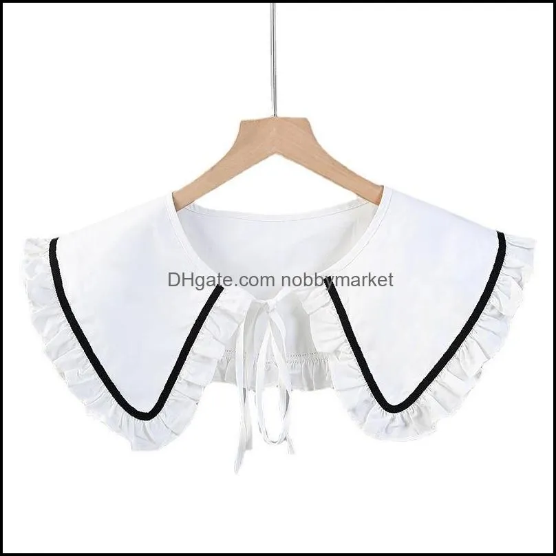 Bow Ties Linbaiway Women Shirt Detachable Collars Shawl False Collar Neckwear Half Faux Col Female Scarf Nep Kraagie Femme