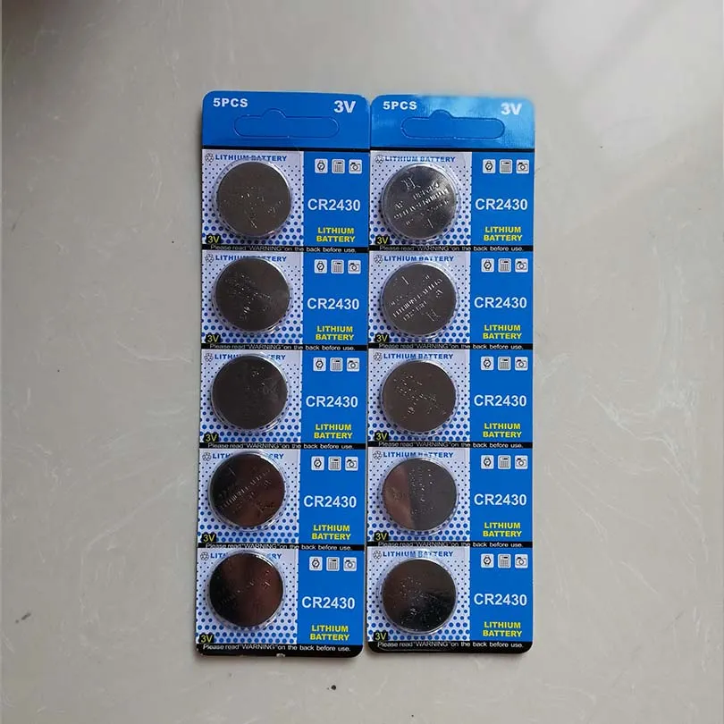 100% piles bouton au lithium CR2430 3V fraîches pour PCB 650 cartes par lot