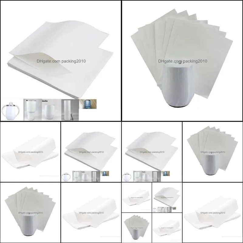 5 Sizes White Sublimation Shrink Film Shrink Wrap Sleeve For Sublimation Bottles Heat Press Printing For Tumbler Mugs Shrink