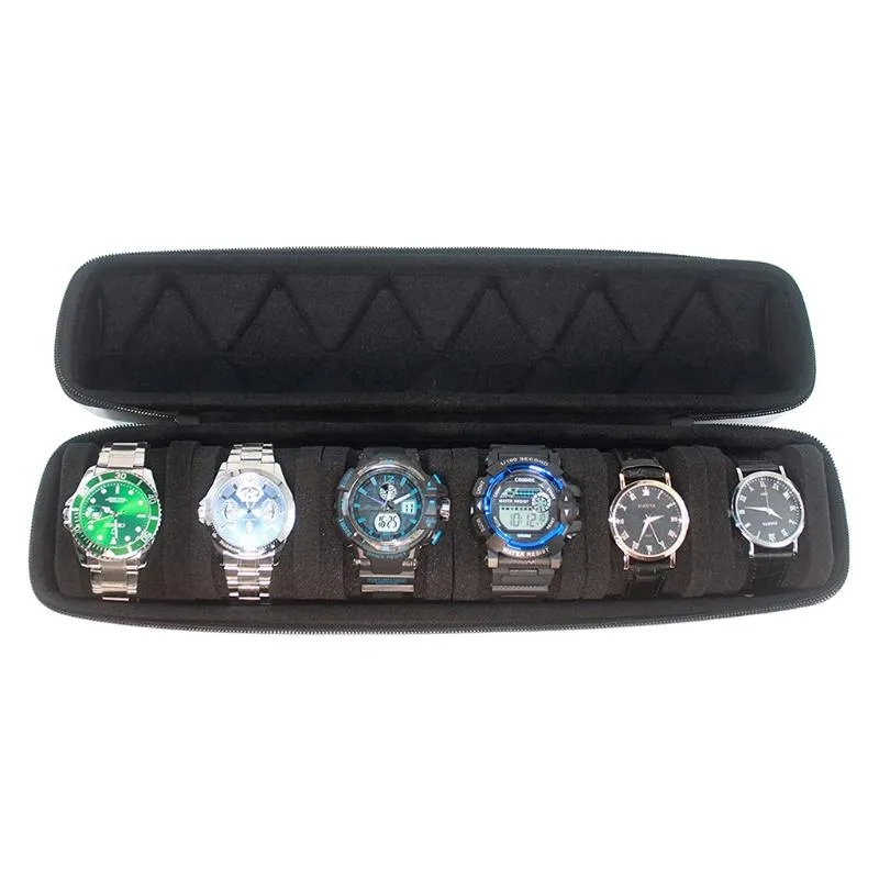 Bekijk dozen Cases / 5 slots Dislpay Roll -organisator Eva Storage Case met ritskussens sieraden voor mannen dameswatch