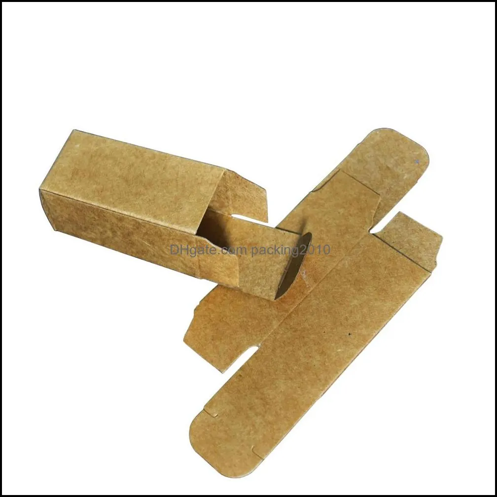 2.8x2.8x7cm Small Kraft Paper Boxes for Perfume Foil Package Paper Box Blank Colorful Foldable Soft Cardboard Carton