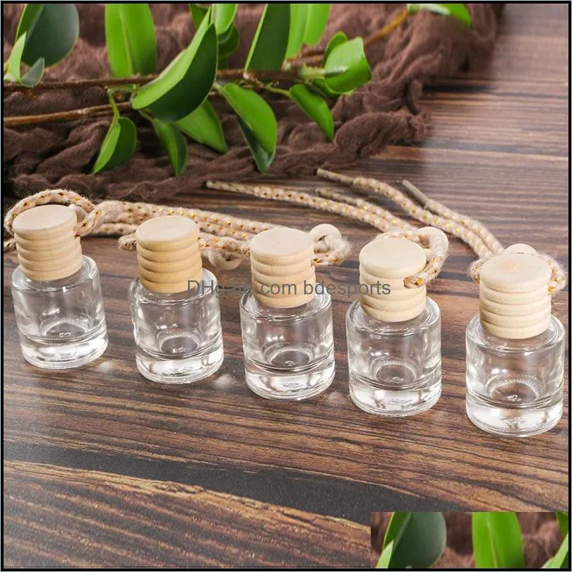 Car scent diffuser bottle auto pendant perfume ornament air freshener for essential oils diffuser fragrance empty glass pitcher