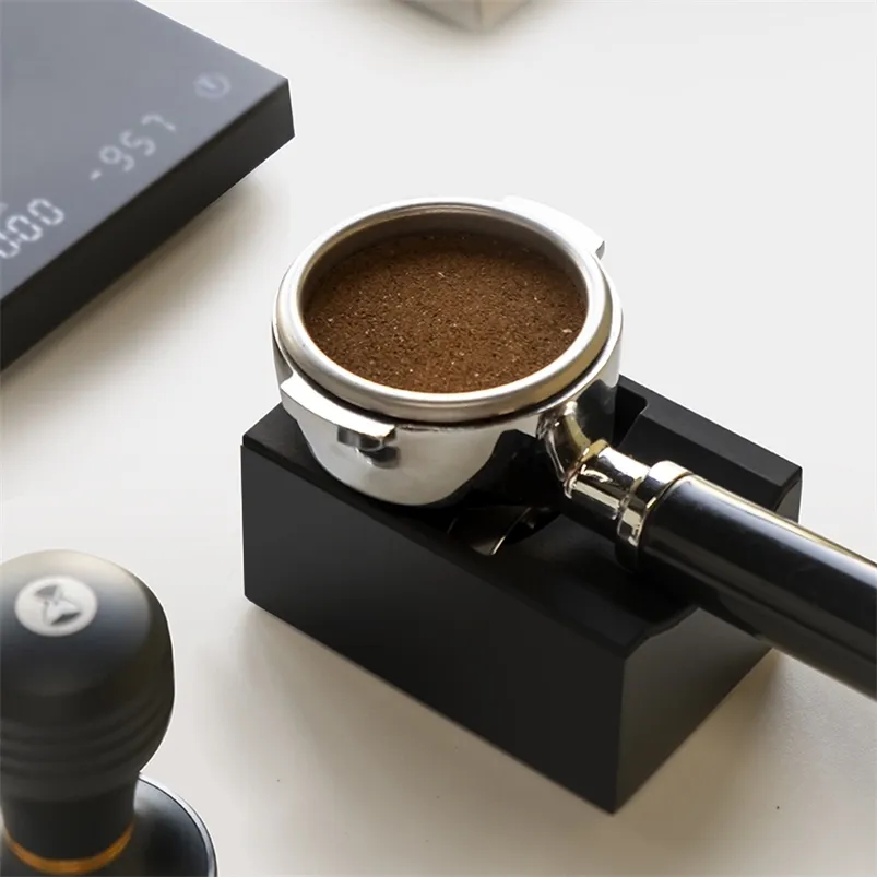 Timemore Magic Cube Coffee Tamp Station Portafilter Holder Tamping Spot Partner of Tamper rostfritt stål kiseldioxidgel 210309