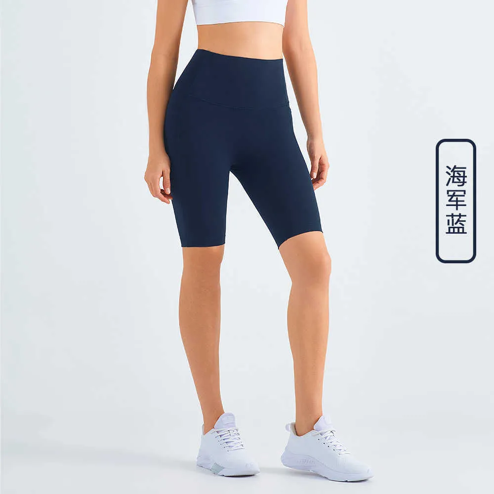 Anti Curl Yoga Shorts Quarter Pants Sidfickor Running Fitness Gym Leggings Casual träning Athletic Jogging Tights