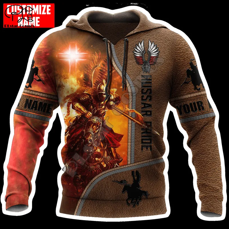 PLstar Cosmos Polnischer Winged Hussar Cavalier Tattoo Benutzerdefinierter Name Trainingsanzug 3DPrint Männer Frauen Harajuku Pullover Lässige Hoodies A1 220704