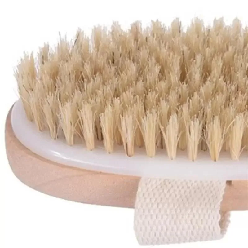 Bath Brush Dry Skin Body Soft Natural Bristle SPA The Brush Wooden Bath Shower Bristle Brush SPA Body Brushs Without Handle CG001