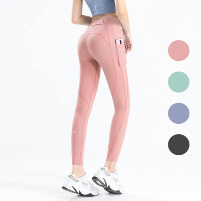 2022 Yeni Hizalama LU-07 LU Kadın Yoga Taytları Yüksek Bel Spor Kalça Kaldırma Elastik Fitness Giyim