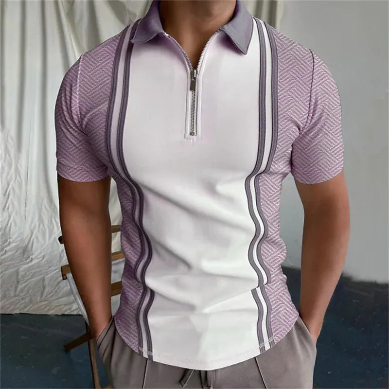 Men Polo Shirt Short Sleeve T-shirt Summer Fitness Top