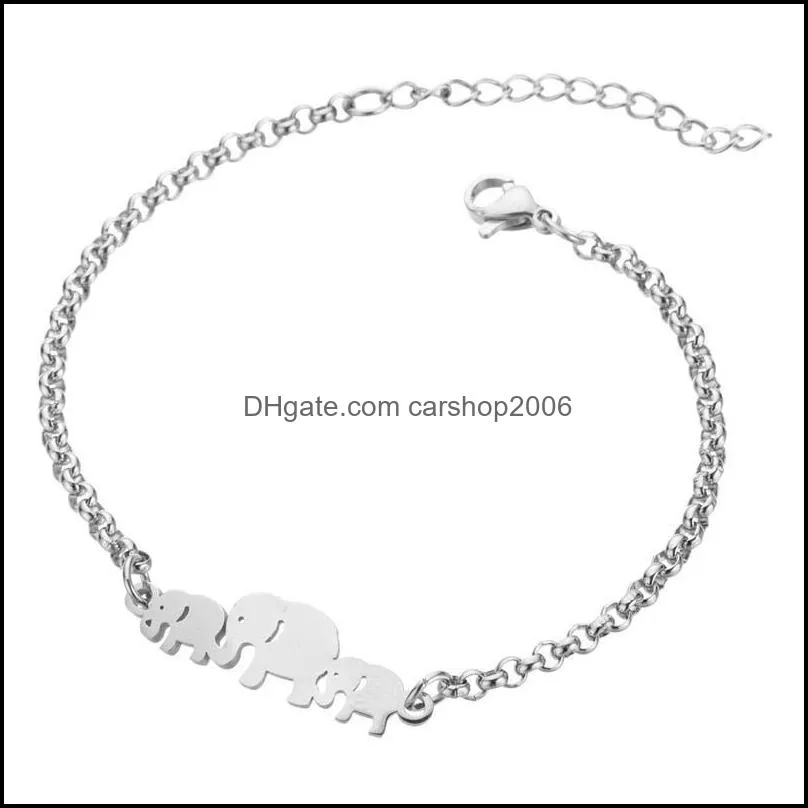 elephant butterfly bangles animal chain link bracelet female stainless steel bracelets for women accessories