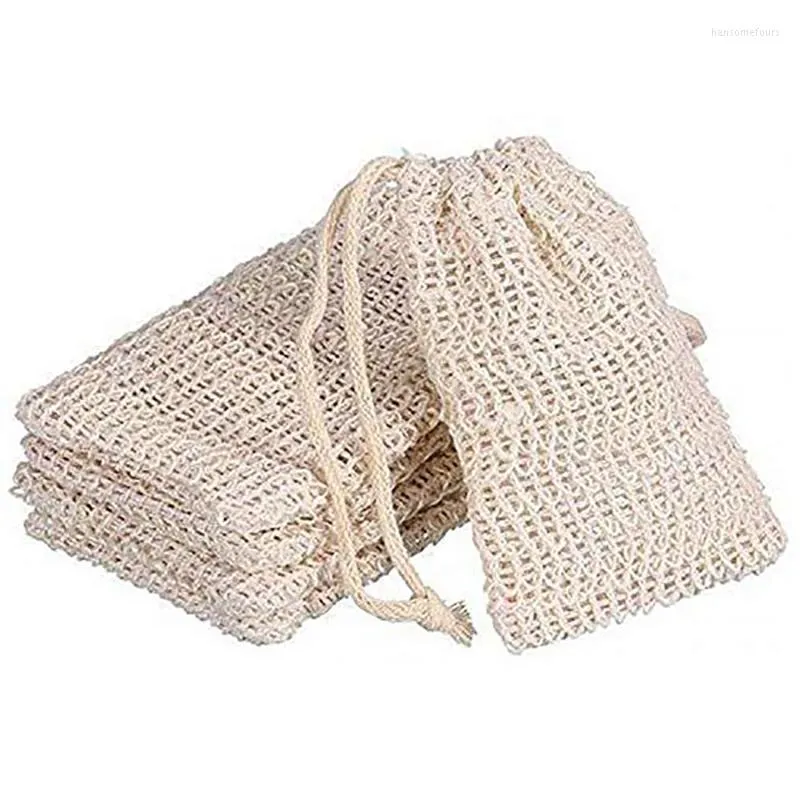 100 pièces 9x14cm faisant des bulles économiseur de savon sac pochette sac de rangement cordon titulaire fournitures de bain boîtes de toilette bacs