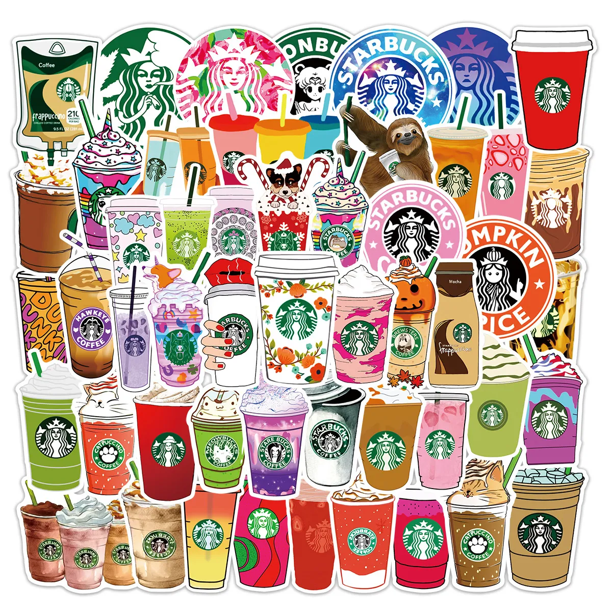 54 Starbucks Koffie Melk Thee Mokken Graffiti Stickers Laptop Bagage Auto Stickers