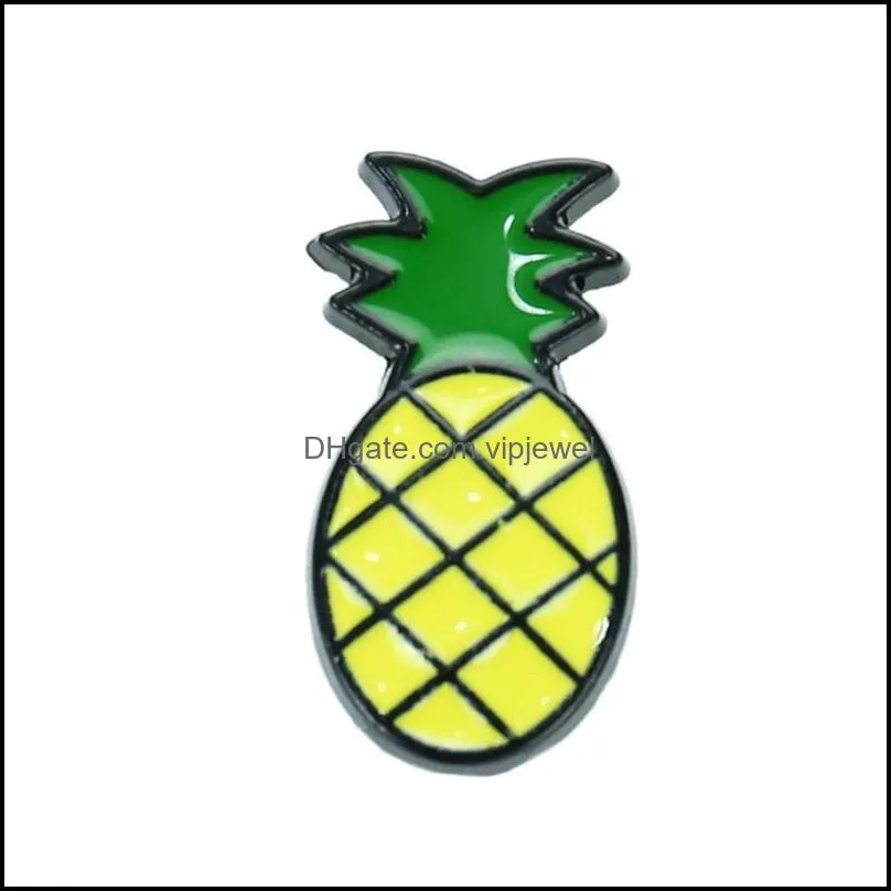 strawberry watermelon pineapple brooch pin women fruit series clothes badges cartoon cherry alloy enamel collar pins backpack sweater hat coat