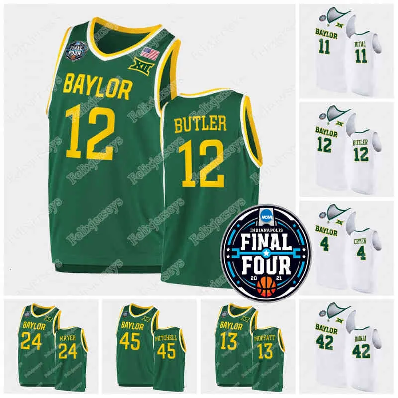 Thr Baylor Bears 2021 Final Four Jersey 12 Jared Butler Mark Vital Davion Mitchell Dain Dainja LJ Cryer Matthew Mayer NCAA College Basketball