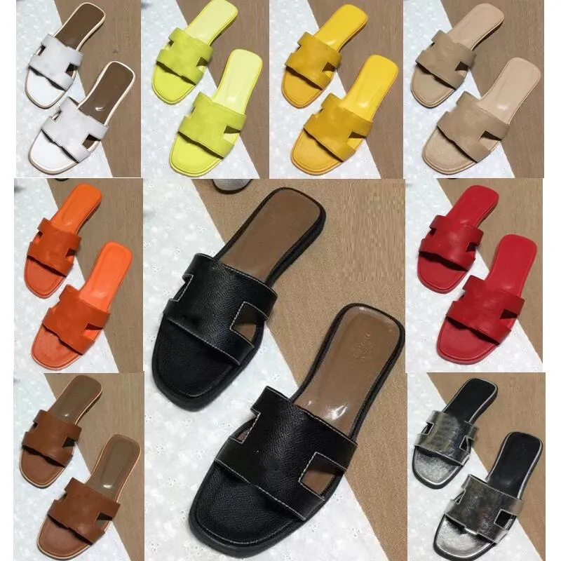 Oran Sandaal Hot Selling 2022 Women Fashion Slippers Big Siandals Casual schoenen Glides Glijbanen Trendy lederen rubber Groothandel zomer Oran