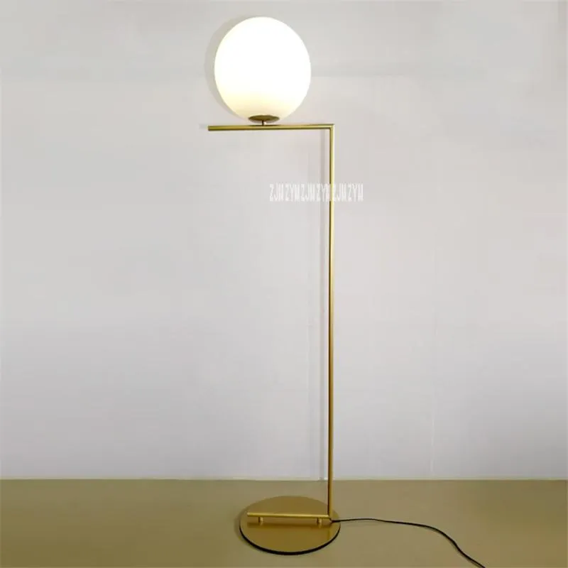 Stehlampen OMZ-L048 Schlafzimmer Nachtstudienraum Einfacher Ball Standard Lampe postmoderne lebende minimalistische Glas kreativ
