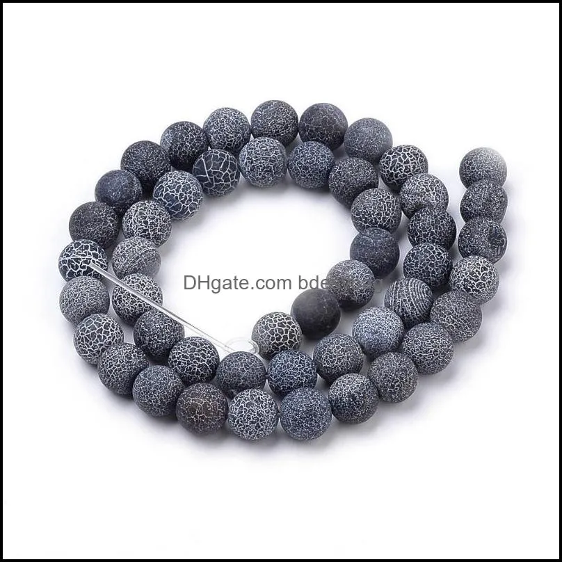 other frosted weathering agate round beads diy handmade aperture 1mm spherical chain jewelry accessories jewellery