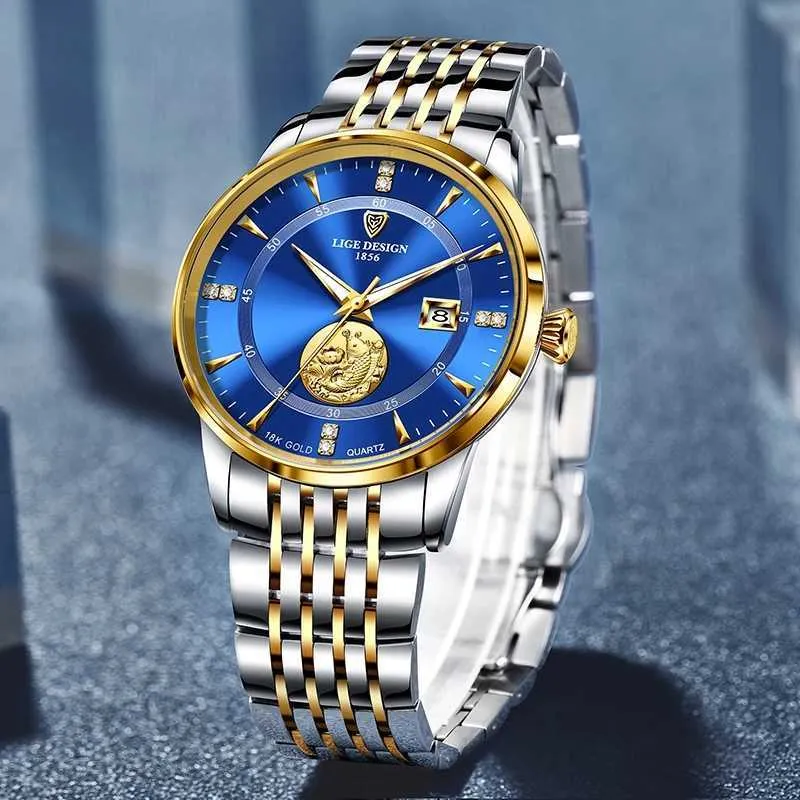 2022 Topmerk horloge luxe roestvrij stalen horloges heren 30 attm waterdichte lichtgevende polshorloge quartz klok