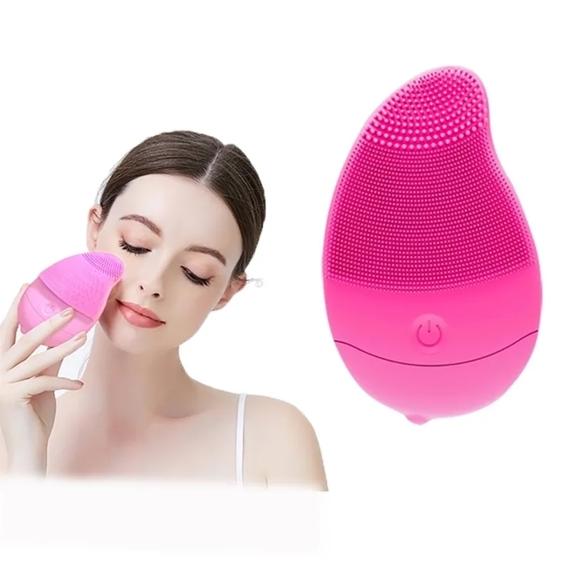Electric Face Cleanser Brush Massagers Cosmetology Devices Beauty Tools Wash Skin Cleaning Borstes Silikon 220630