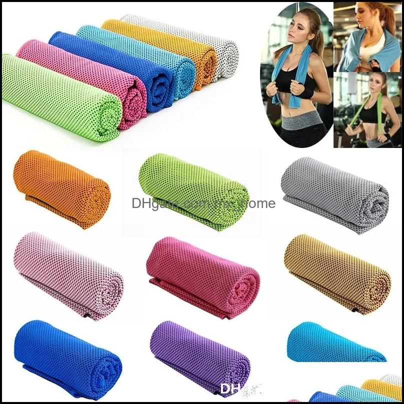 Double layer Magical Instant Ice Cooling Towel 88*33cm Summer Sunstroke Sports Exercise Cool Quick Dry Soft Breathable Cooling Towel