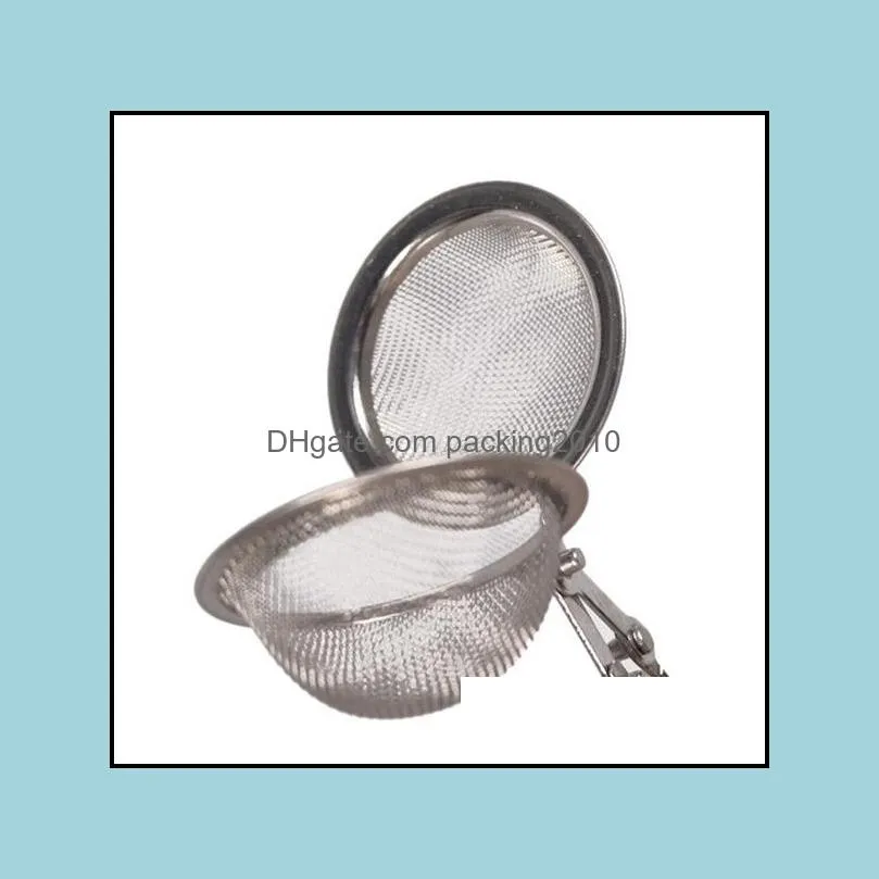 Tea Infuser Stainless Strainer Steel Tea Pot Infuser Mesh Ball Tea Leaves Filter Squeeze Locking Spice Spoon