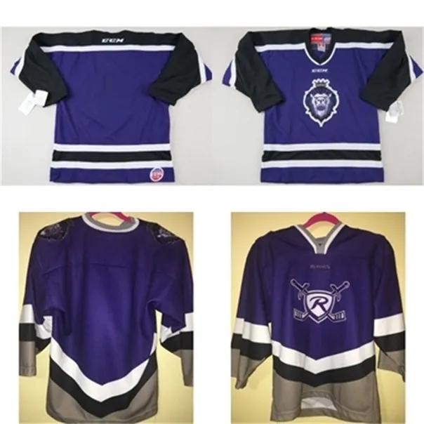 C26 Nik1 Neue ECHL Reading Royals Herren Damen Kinder Nähte Beste Qualität Trikots Benutzerdefinierte Jeder Name Beliebige NR. Günstige blaue Hockey-Trikots Goalit Cut