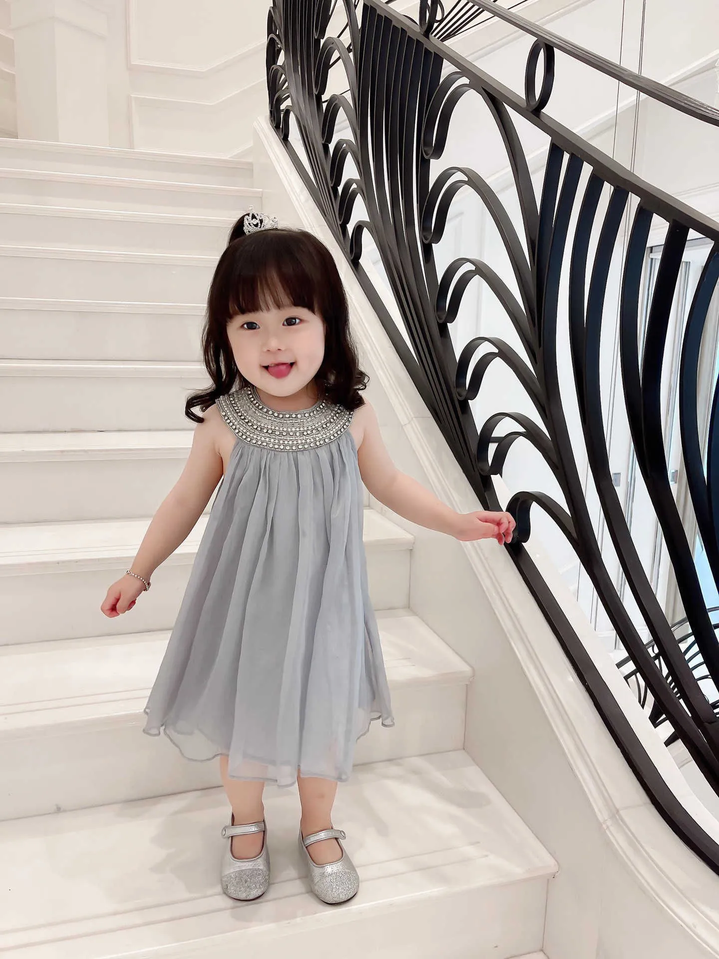 strapless open back dress Kids Princess Dresses Children's Occasion Party Dress Birthday Dress –  dressblee main image 1