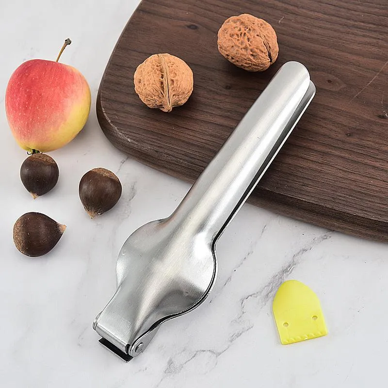 Stainless Steel Chestnut Opening Device Household Cross Nut Peeling Tool Chestnut Clip Kitchen Accessories Kithchenware