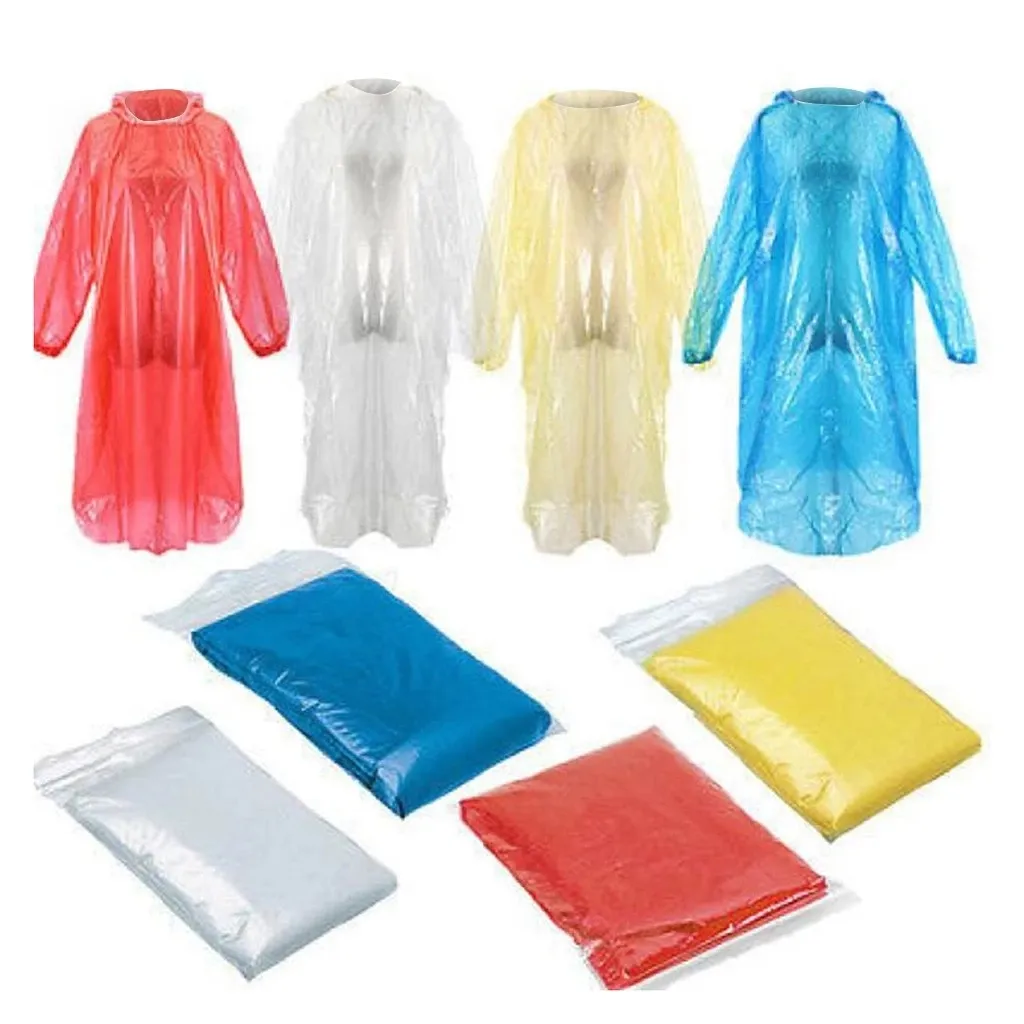 Poncho impermeabile - Poncho antipioggia da esterno con cappuccio termico riutilizzabile - Colore arancione | Cool Mania