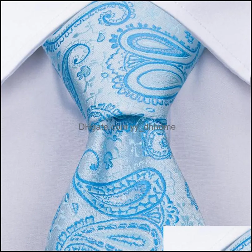Bow Ties Fashion 8.5cm Men Silk Necktie For Causal Paisley Tie Man Bussines Corbatas Bridegroom Wedding Neckties MJ-4761