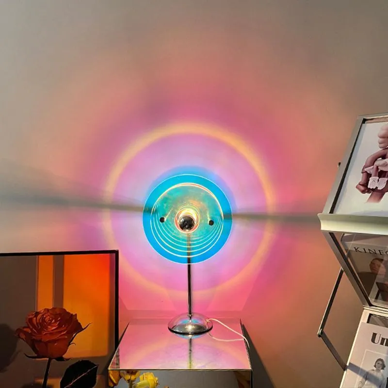 Lampy stołowe lampa projekcja nocna atmosfera dekoracja domowa USB Pography oświetlenie do dekoracji ściennej światła podłogi