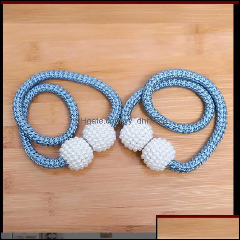 Other Home Decor Perforated Pearl Magnetic Curtain Buckle Textile Tie Rope Fashion Strap