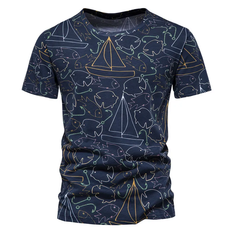 AIOPESON Summer Printed Cotton Fishing T Shirts For Men Casual Graphic  Fishing T Shirts Slim Quality O Neck Short Sleeve Mens T Shirts Clothing  220426 From Yiwang05, $15.19