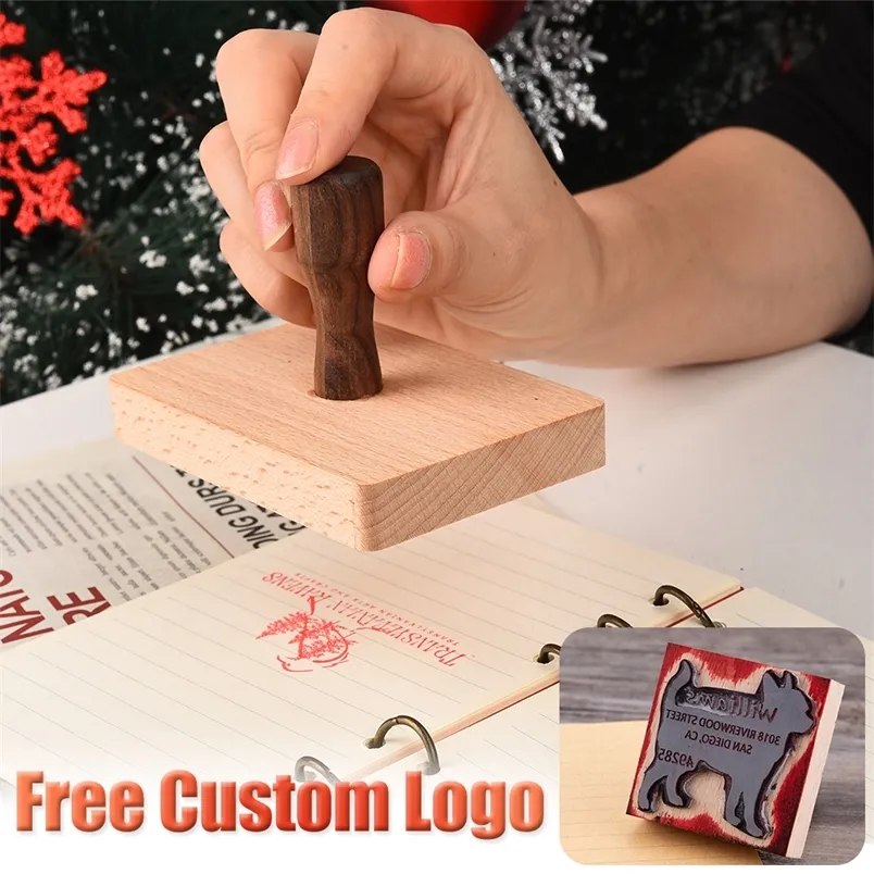 Wooden Handmade Custom Rubber Suitable for Wedding lopes Office Stamps Invitation Party Decoration 220702