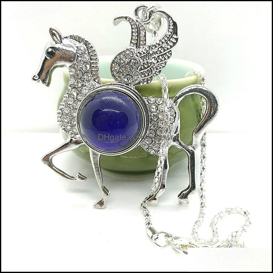 Pendentif Colliers Cheval Humeur Collier Changement De Couleur Emotion Sentiment Contrôle De La Température Chaîne En Acier Inoxydable Vipjewel Drop D Vipjewel Dhmuo