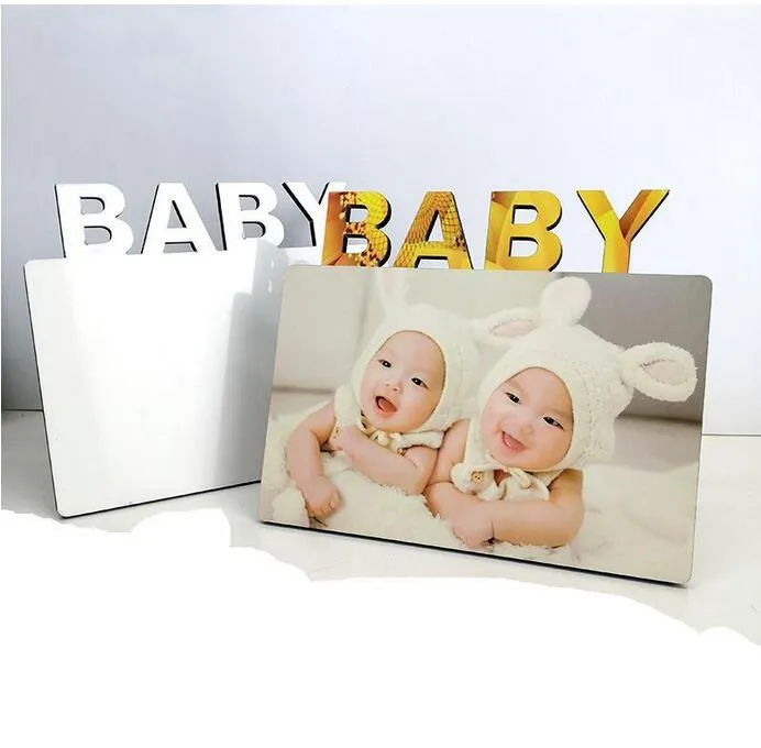 Sublimation Blank Photo Frame Ornaments DIY Heat Transfer Album Creativity Desktop Decoration Baby Birthday Full Moon Gift