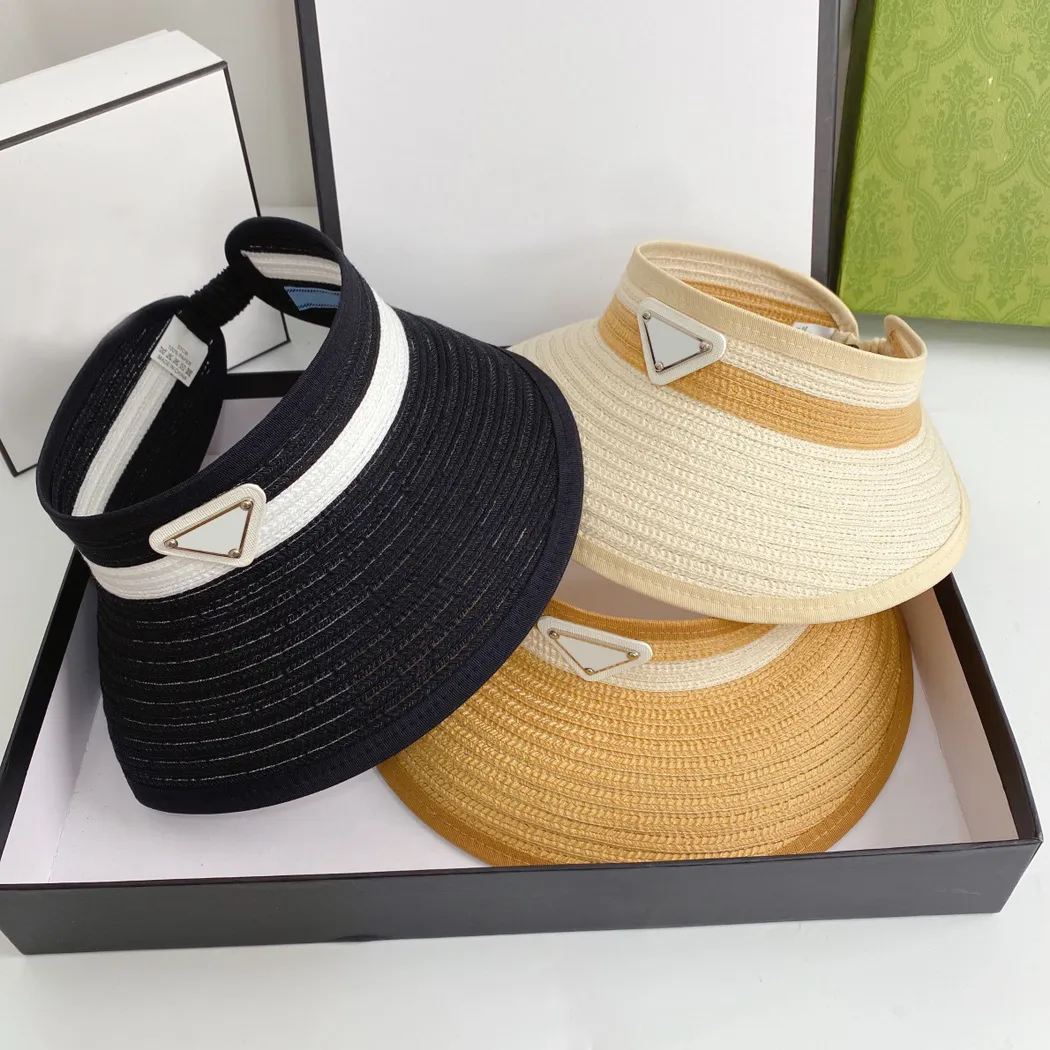 Visiere di moda Cappelli di paglia Cappelli di design Cappelli per le donne Cappello da secchiello di marca da donna Berretto da baseball da viaggio da spiaggia da uomo Cappello da sole di alta qualità
