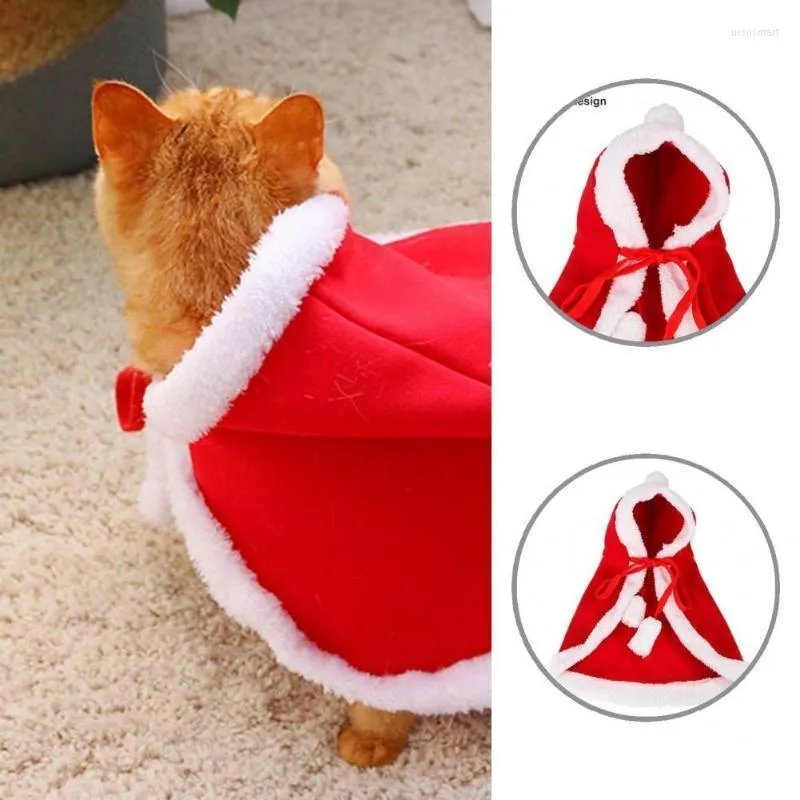 Cat Santa Suit Soft Texture Pretty Pet Kitten Cape Costume Skin