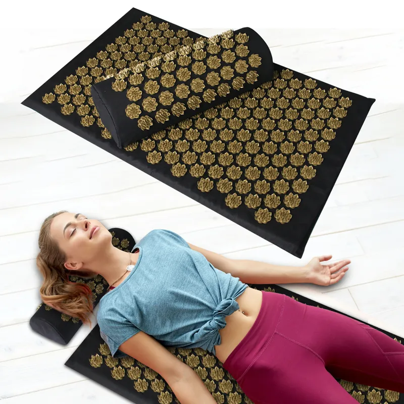 Pranamat Eco Lotus Spike Mat masaje con acupuntura cojín aplicador para  cuello pie espalda Yoga acupresión masaje Mat – Los mejores productos en la  tienda online Joom Geek