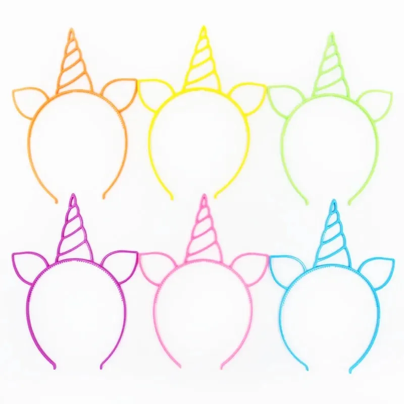 Party Decoration Unicorn Headband Birthday Partys Decorations Kids Baby Shower Kid Favors Festive Party Supplies