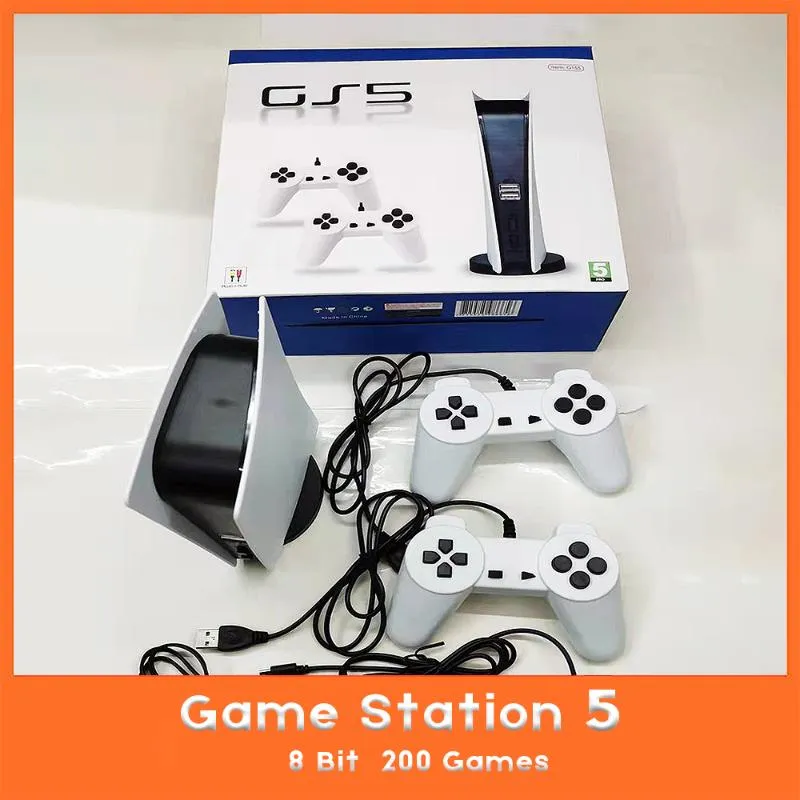 Joueurs de jeux portables Console Gamestation 5 AV-OUT Vidéo TV à domicile Pas de décalage Double poignée Prise UE/US/UK pour PSP/N64 Super Box