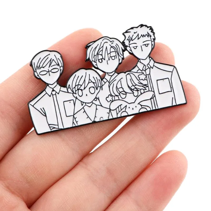 Pins Broschen Ouran High School Host Club Revers für Rucksäcke Schmuckanime Badges Manga auf Rucksack Emaille Pin Giftpins