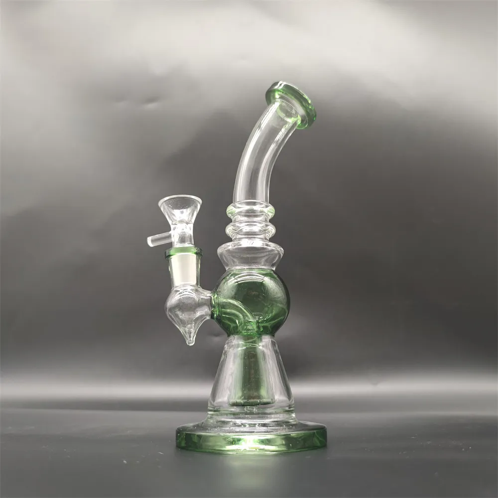 7.8inches Green Tobacco Pipes Thick Glass Water Bongs Smoking Wax Water Pipe Hookahs Accessories With 14mm Bowl