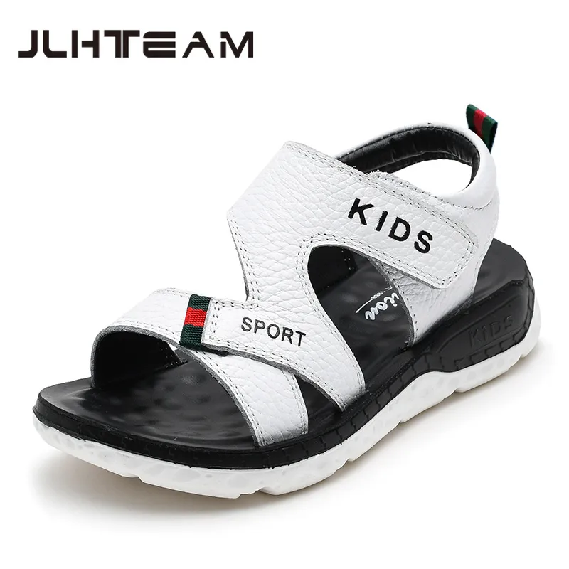 Летняя корейская модная обувь для мальчиков подлинные кожа