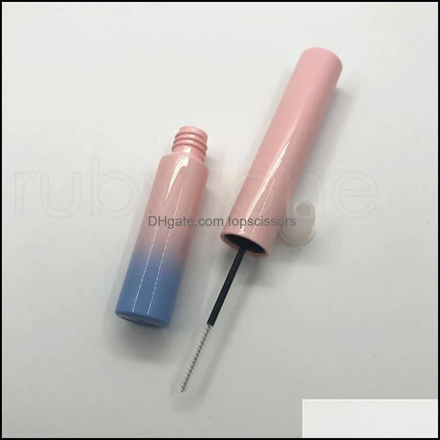 7ml Mascara Tube Packing Bottles Make Up Empty Tube Plastic Gradient Portable Mascara Tube With Eyelash Wand Brush RRA1885