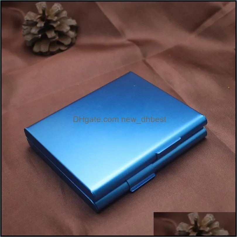 Aluminium Alloy 20 Cigarettes Box Metal Cigarette Storage Tobacco Case Container Cigarette Holder Smoking Gift 4 colors 443 R2